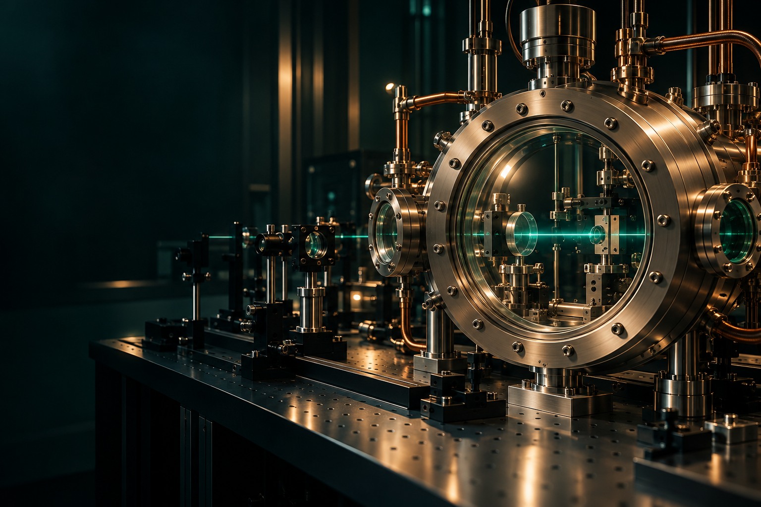 Concept rendering of a precision optical chamber and instrument bench